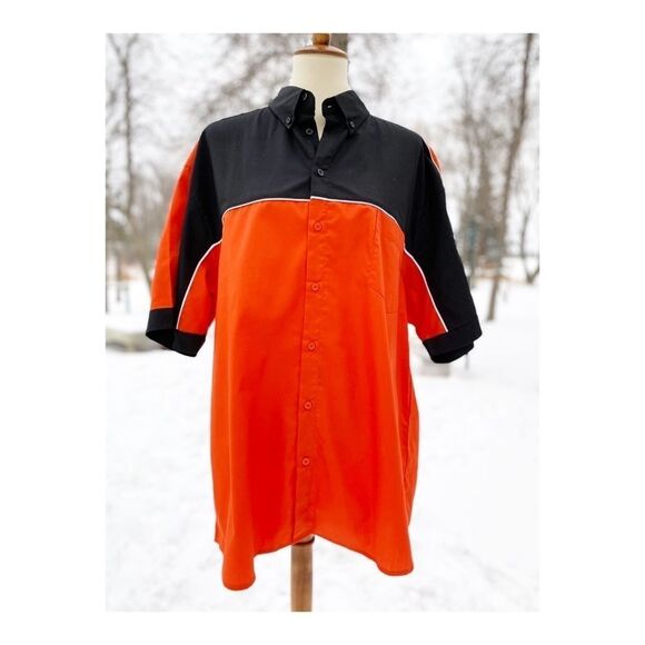 Ash City Mens Casual Button Down Shirt Rockabilly - Picture 6 of 14